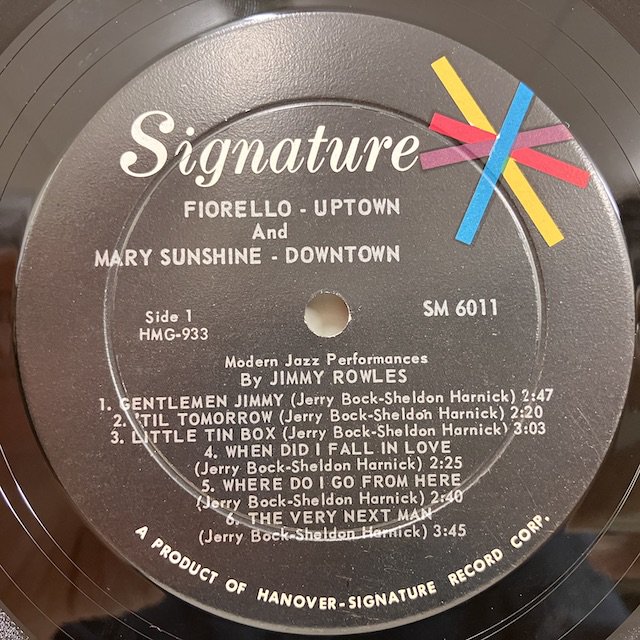 ○即決LP Jimmy Rowles / Fiorello Uptown SM6011 j37427 米オリジナル