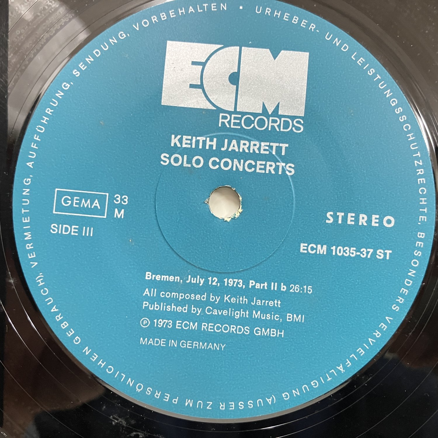 Keith Jarrett / Solo Concerts ecm1035-37st :通販 ジャズ レコード 買取 Bamboo Music