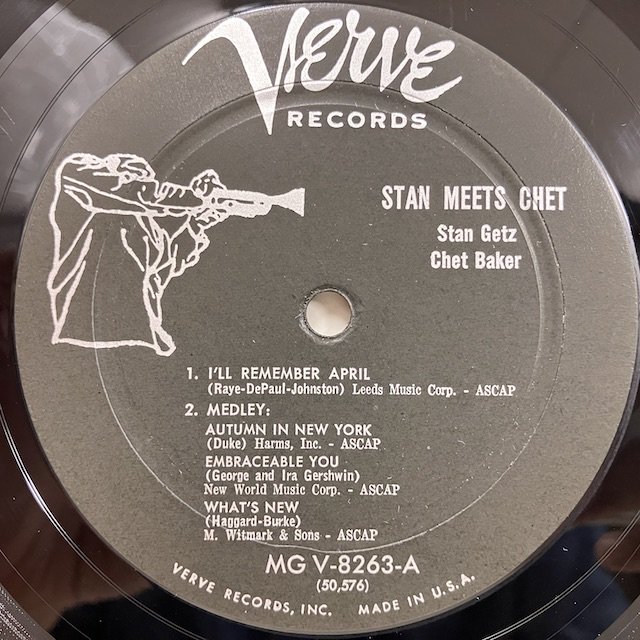 Stan Getz / Stan meets Chet Mgv8263 :通販 ジャズ レコード 買取 Bamboo Music