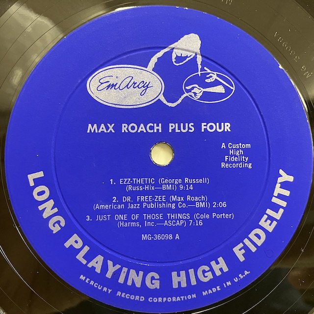 ○即決LP Max Roach / Plus Four Mg36098 jj37523 米オリジナル