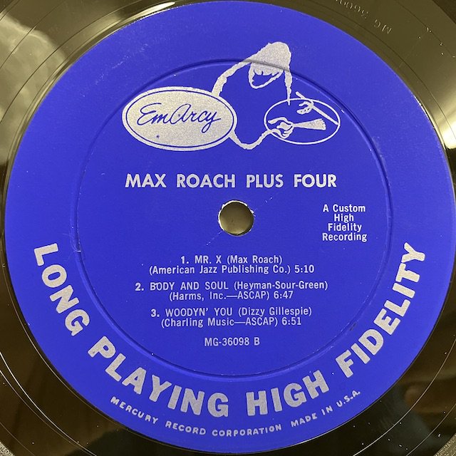 Max Roach / Plus Four Mg36098 :通販 ジャズ レコード 買取 Bamboo Music