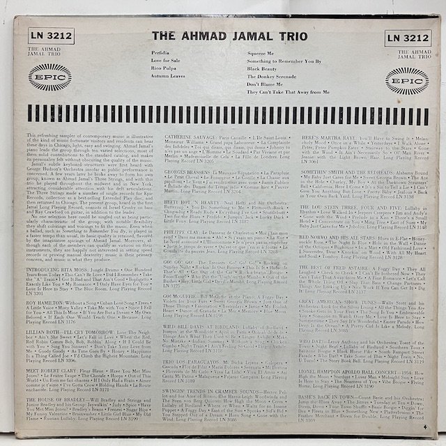 Ahmad Jamal / Ahmad Jamal trio ln3212 :通販 ジャズ レコード 買取 Bamboo Music