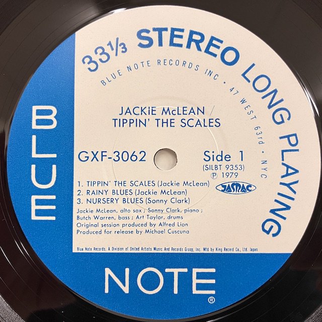 Jackie McLean / Tippin' The Scales GXF3062 :通販 ジャズ レコード 買取 Bamboo Music