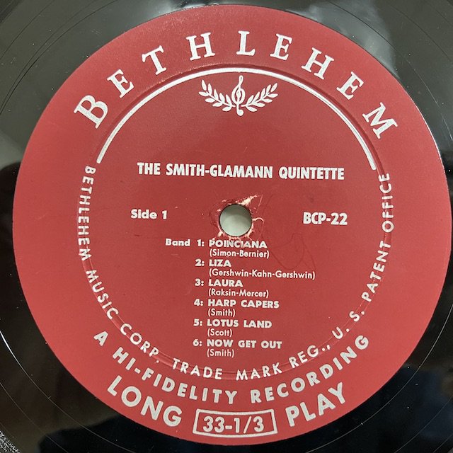 ○即決LP Betty Glamann Rufus Smith Smith Glamann Quintet