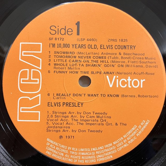 Elvis Presley / Elvis Country SF8172 :通販 ジャズ レコード 買取 Bamboo Music