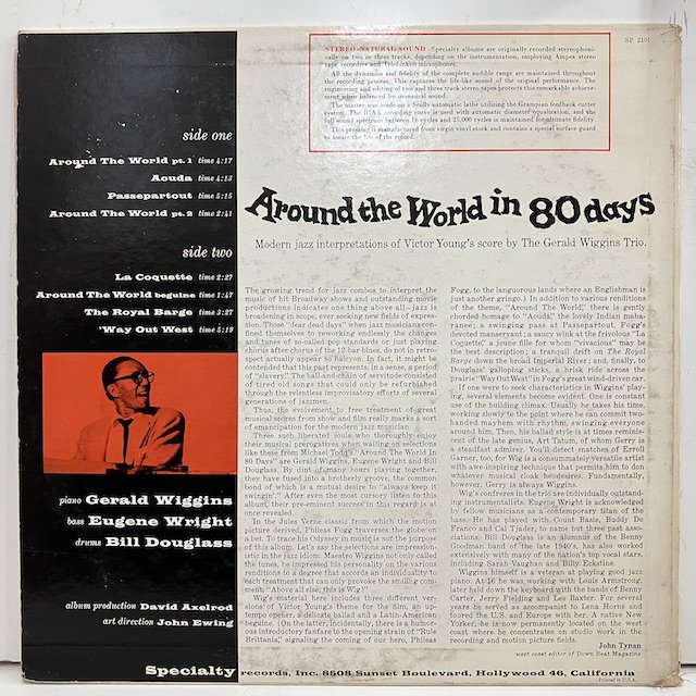 Gerald Wiggins Trio / Music From Around The World In 80 Days In Modern Jazz  SPLP2101 :通販 ジャズ レコード 買取 Bamboo Music