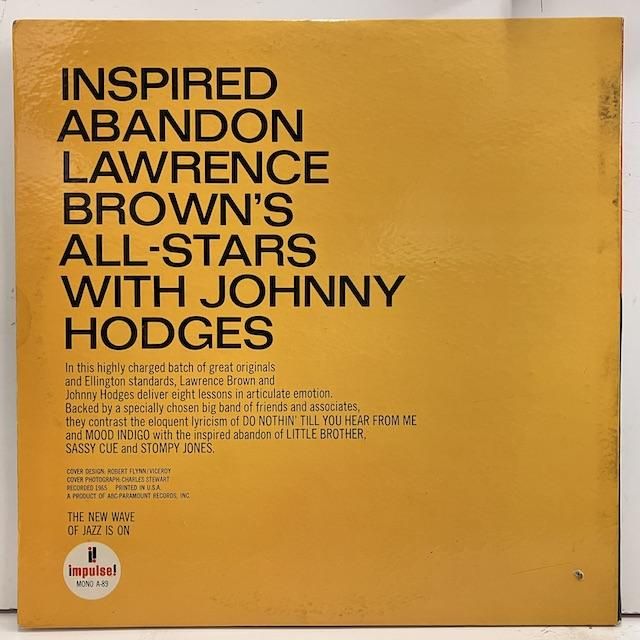 Lawrence Brown Johnny Hodges / Inspired Abandon a-89 :通販