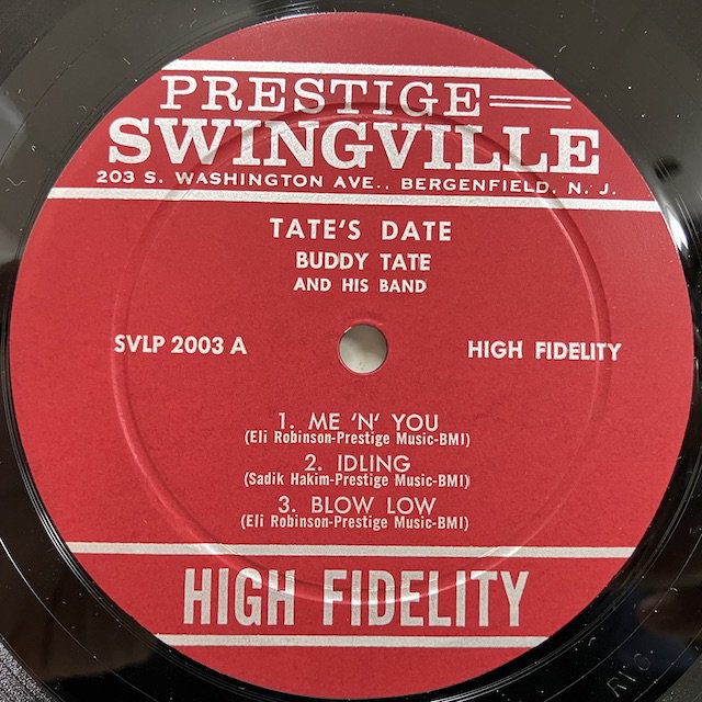 Buddy Tate / Tate's Date Svlp2003 :通販 ジャズ レコード 買取 Bamboo Music