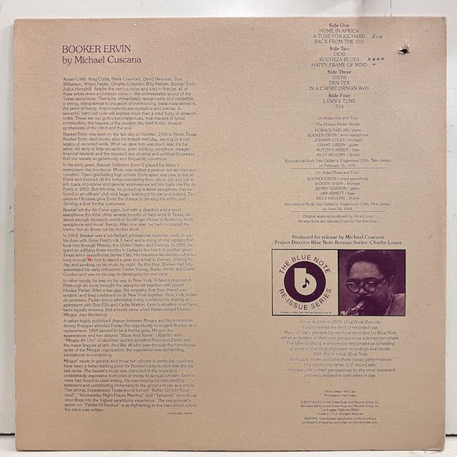 Booker Ervin / Back From the Gig Bnla488h2 :通販 ジャズ レコード 買取 Bamboo Music