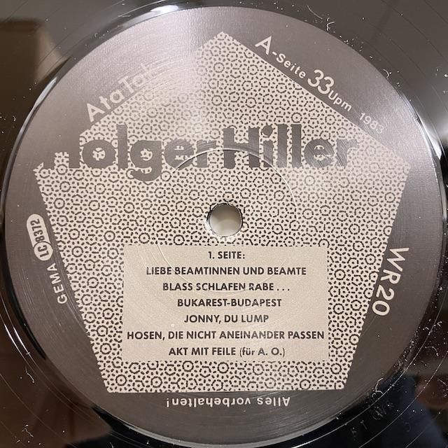 ホルガー・ヒラー　ソロアルバム ホルガー・ヒラー ソロアルバム HOLGER CZUKAY『Movies』10inch