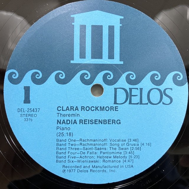 Clara Rockmore Nadia Reisenberg / Theremin DEL-25437 :通販 ジャズ レコード 買取 Bamboo  Music