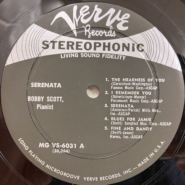 Bobby Scott / Serenata MGVS-6031 :通販 ジャズ レコード 買取 Bamboo Music