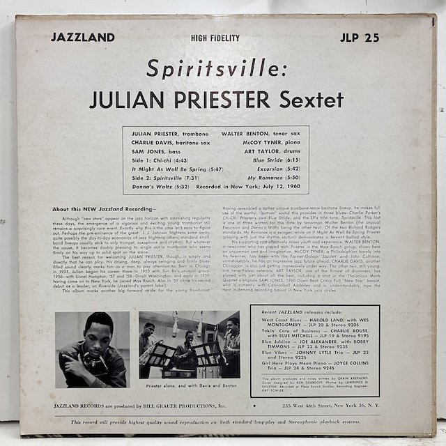 Julian Priester / Spiritsville jlp25 :通販 ジャズ レコード 買取 Bamboo Music