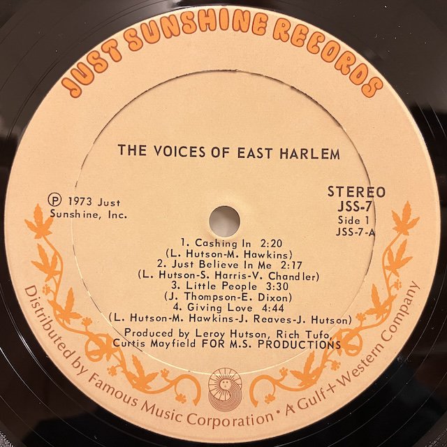 ☆即決 SOUL Voices of East Harlem / Voices of East Harlem jss7