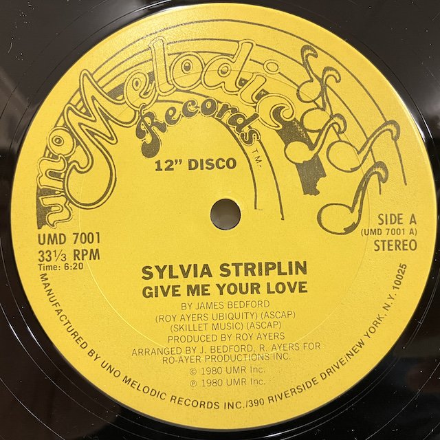 Sylvia Striplin / Give Me Your Love - You Can't Turn Me Away umd7001 :通販  ジャズ レコード 買取 Bamboo Music