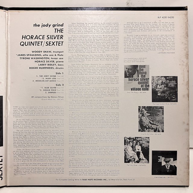 Horace Silver / the Jody Grind Bst84250 :通販 ジャズ レコード 買取 Bamboo Music