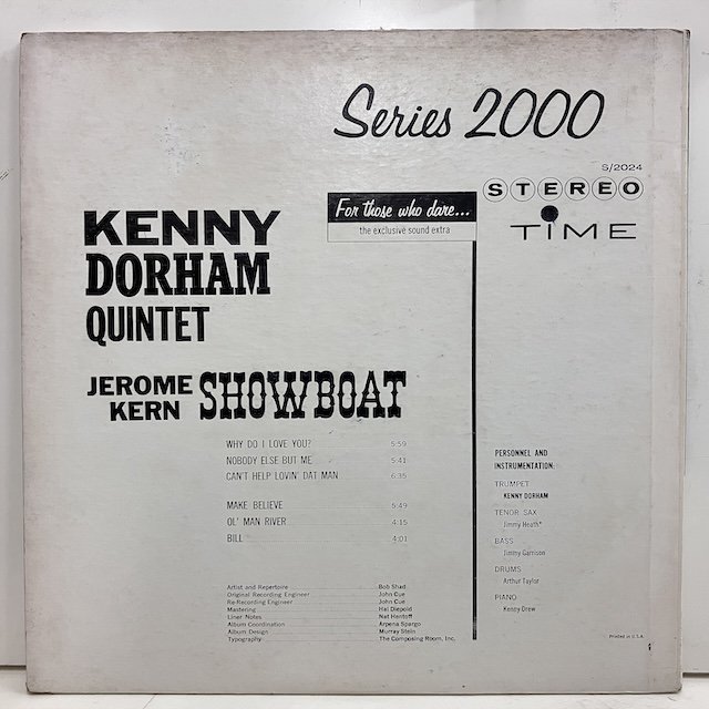 Kenny Dorham Quintet / Jerome Kern Showbo :通販 ジャズ レコード 買取 Bamboo Music