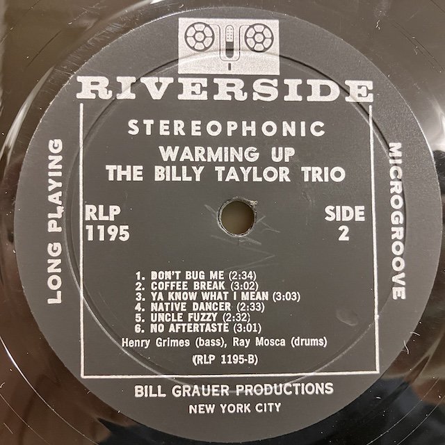 Billy Taylor Trio / Warming Up RLP1195 :通販 ジャズ レコード 買取 Bamboo Music