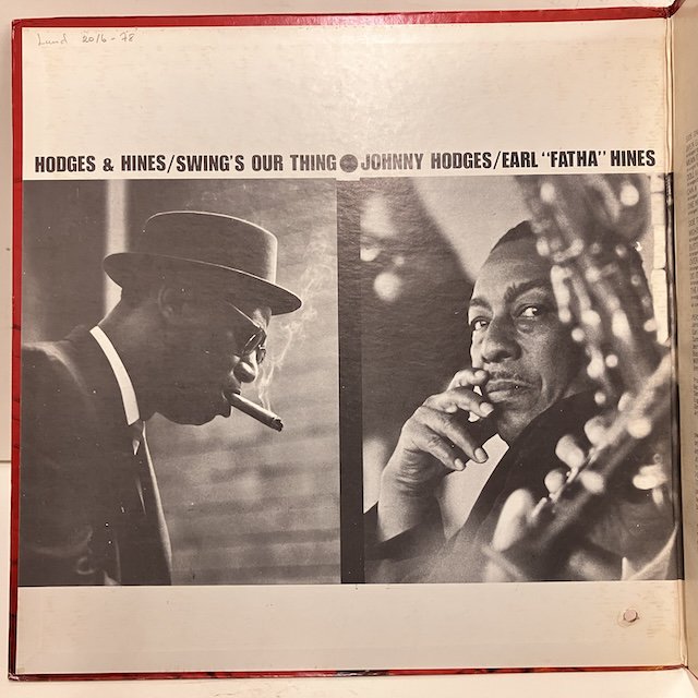 Johnny Hodges Earl Hines / Swing's Our Thing v6-8732 :通販 ジャズ レコード 買取 Bamboo  Music
