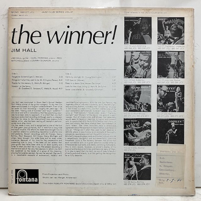 Jim Hall / the Winner 683271jcl :通販 ジャズ レコード 買取 Bamboo Music