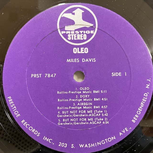 Miles Davis / Oleo prst7847 :通販 ジャズ レコード 買取 Bamboo Music