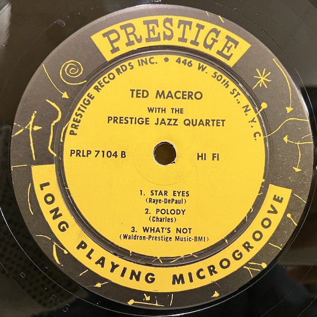 Teo Macero with Prestige Jazz Quartet / Teo Prlp7104 :通販 ジャズ レコード 買取 Bamboo  Music