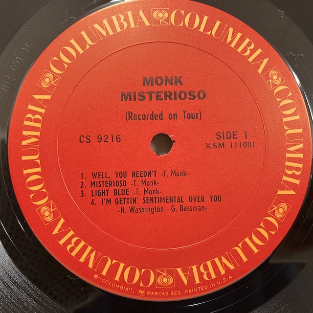 Thelonious Monk / Monk Misterioso Cs9216 :通販 ジャズ レコード 買取 Bamboo Music