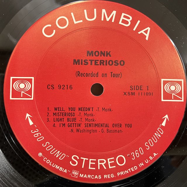 Thelonious Monk / Monk Misterioso Cs9216 :通販 ジャズ レコード 買取 Bamboo Music