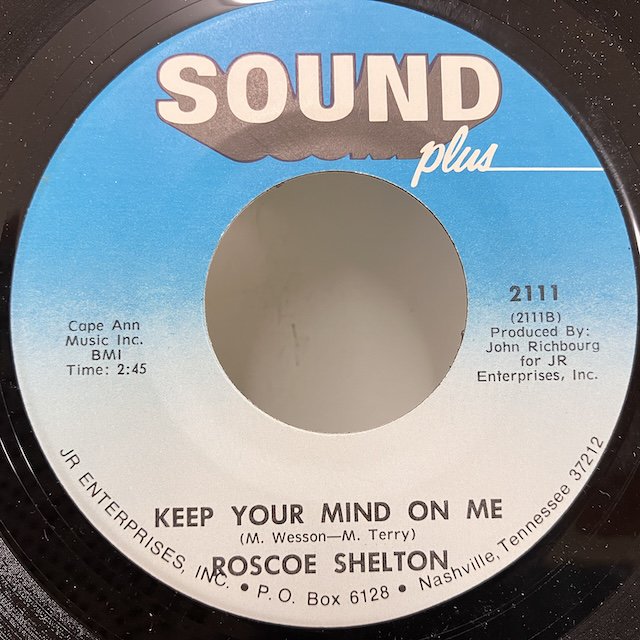 Roscoe Shelton / Soon As Darkness Falls - Keep Your Mind On Me 2111 :通販 ジャズ  レコード 買取 Bamboo Music