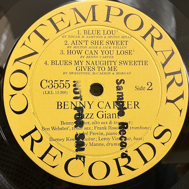 Benny Carter / Jazz Giant c3555 :通販 ジャズ レコード 買取 Bamboo Music
