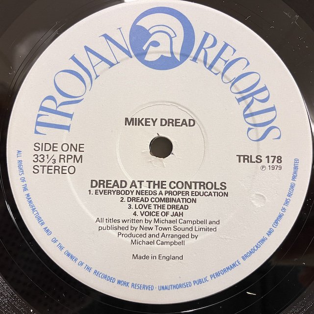 Mikey Dread / Dread At The Controls TRLS178 :通販 ジャズ レコード 買取 Bamboo Music
