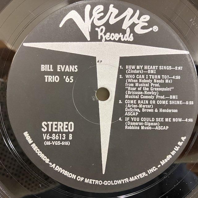 Bill Evans / Trio '65 V6-8613 :通販 ジャズ レコード 買取