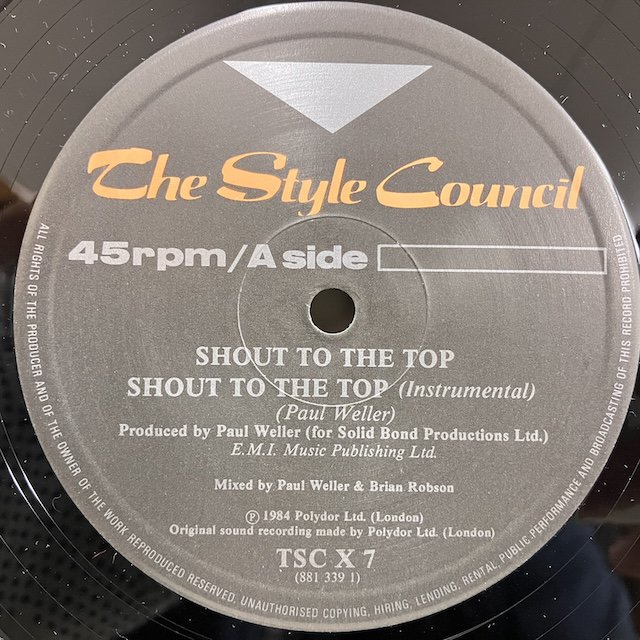 Style Council / Shout To The Top tscx7 :通販 ジャズ レコード 買取 Bamboo Music
