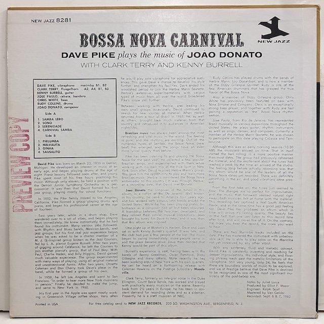 Dave Pike / Bossa Nova Carnival njlp8281 :通販 ジャズ