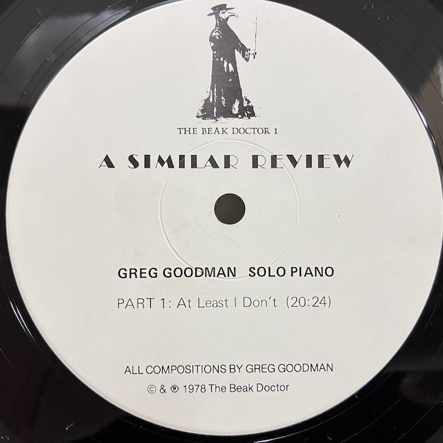 Greg Goodman / A Similar Review BD1 :通販 ジャズ レコード 買取 Bamboo Music