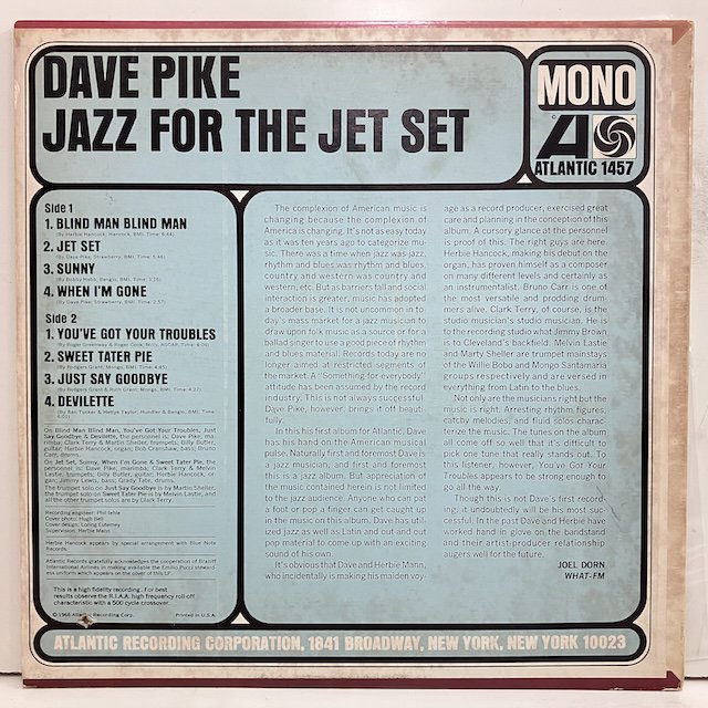 Dave Pike / Jazz for the Jet Set 1457 :通販 ジャズ レコード 買取 Bamboo Music