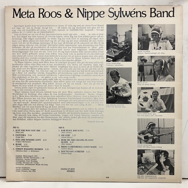 Meta Roos / & Nippe Sylwens Band click2878 :通販 ジャズ レコード 買取 Bamboo Music