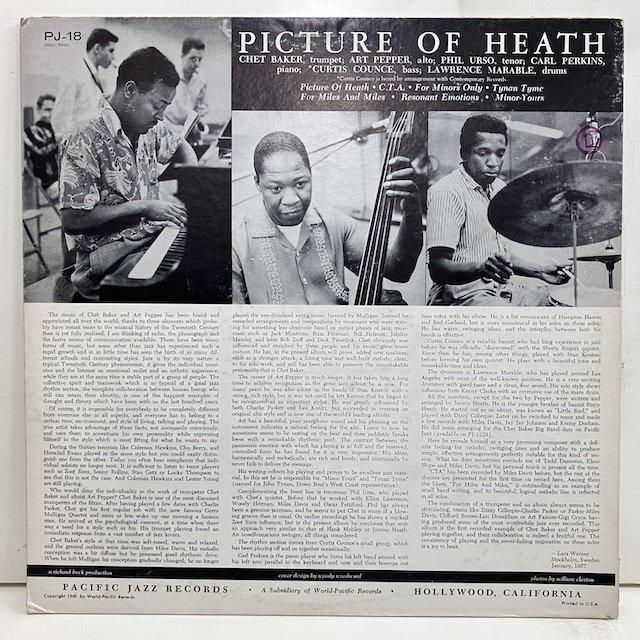 Chet Baker Art Pepper Phil Urso / Picture Of Heath pj-18 Chet Baker Art Pepper Phil Urso / Picture Of Heath pj-18