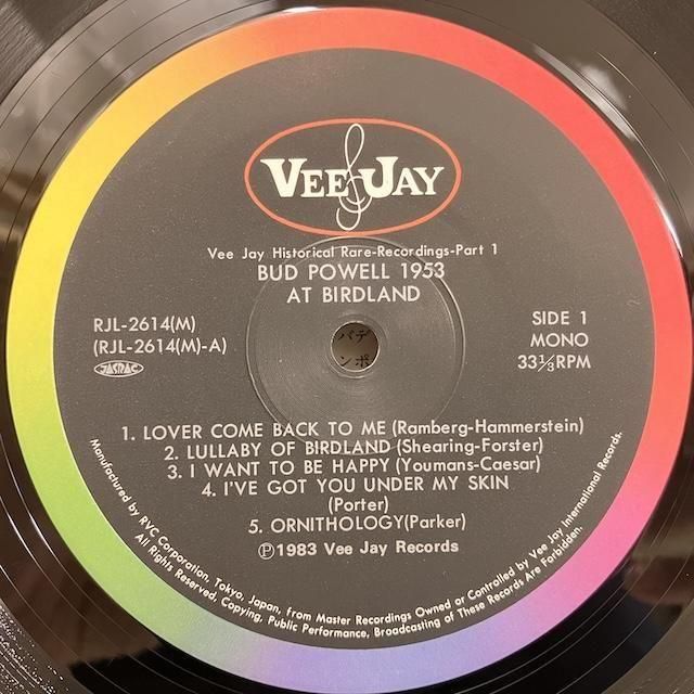 バドパウエル　完全オリジナル　63rd Rなし　RVG 耳　ジャズ　レコード Bud Powell /Bud Powell 1953 At Birdland RJL-2614M :通販
