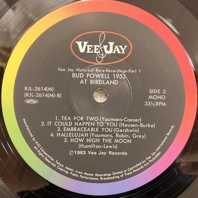 Bud Powell /Bud Powell 1953 At Birdland RJL-2614M :通販