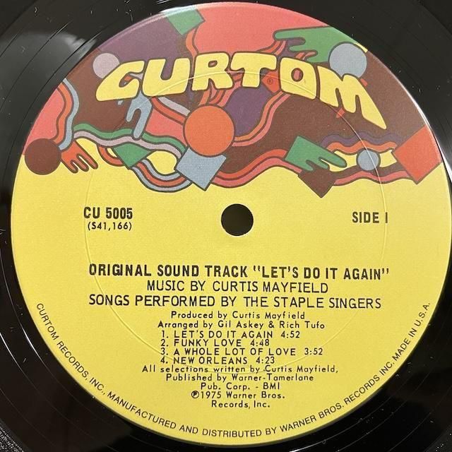 ★ＵＳオリジナル盤★『Let's Do It Again』ステイプル・シンガーズ The Staple Singers ○ Music By Curtis Mayfield – Let's Do It