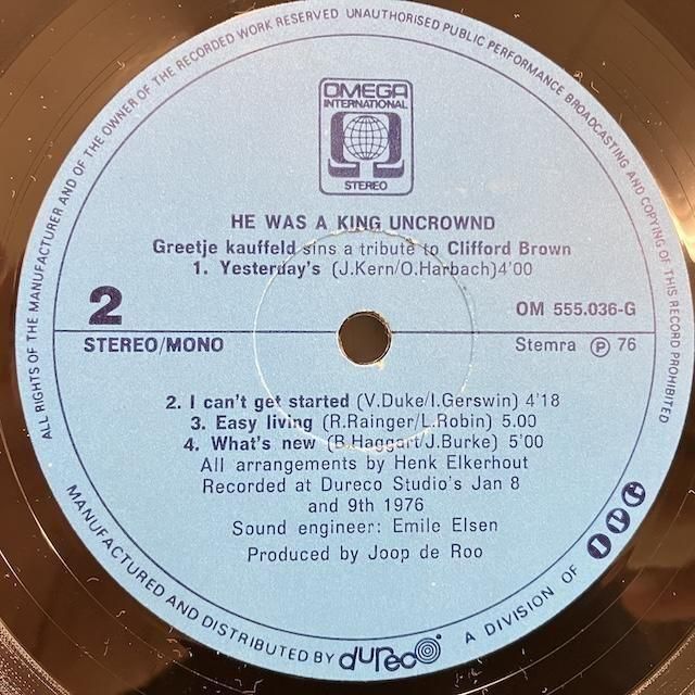 ジャズ【ボーカル】Re1003-5 Jazz レコード 5枚セット レコード