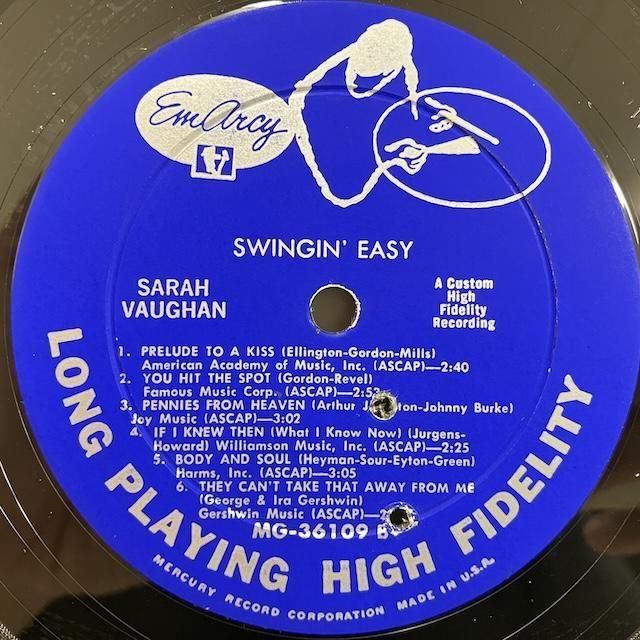 レア‼︎! テストプレス‼︎ SARAH VAUGHAN 蓄音機 SP盤レコード レア‼︎! テストプレス‼︎ SARAH VAUGHAN 蓄音機 SP盤レコード