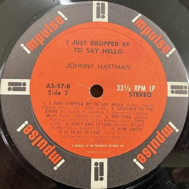 Johnny Hartman / I Just Dropped by to Say Hello as57 :通販