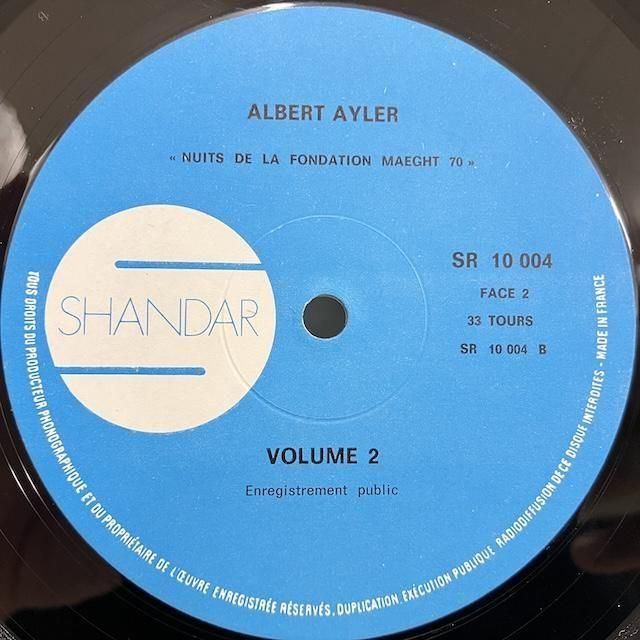 Albert Ayler / Nuits De La Fondation Maeght Volume2 Sr10004