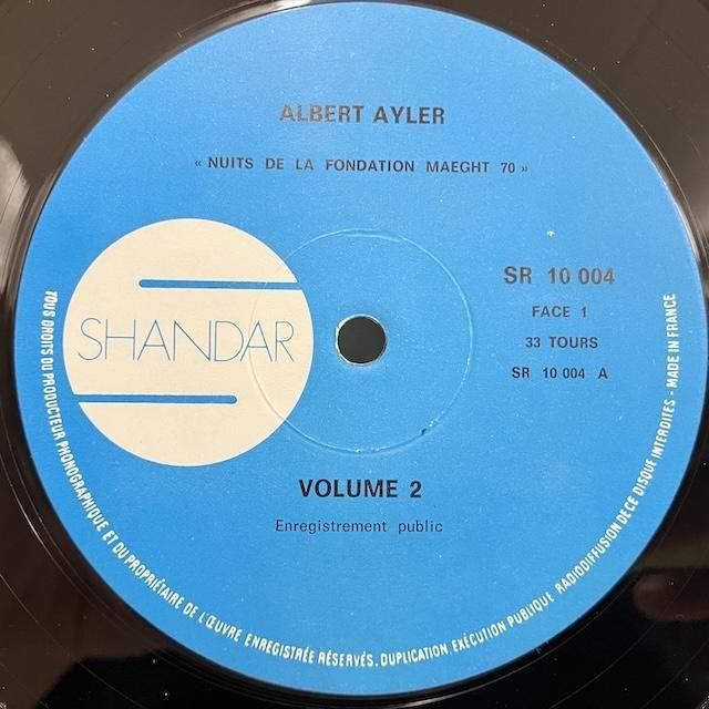 Albert Ayler / Nuits De La Fondation Maeght Volume2 Sr10004
