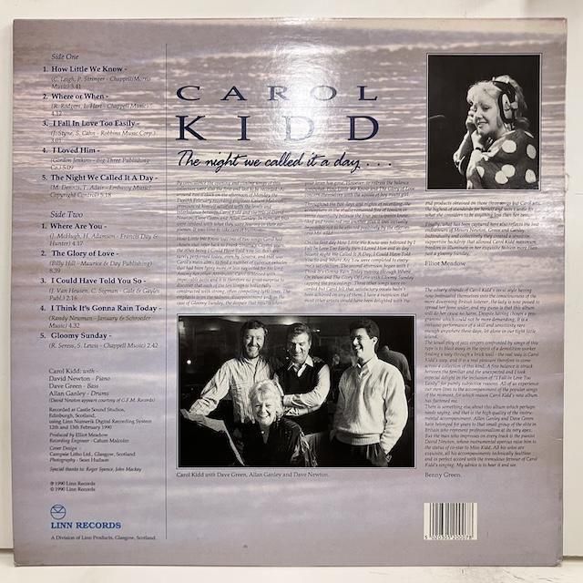 洋楽 Carol Kidd/The Night We Called It A Day Carol Kidd – The Night We Called It A Day. – CD (Album