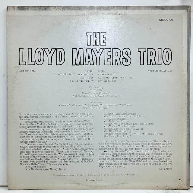 THE LLOYD MAYERS TRIO レコード Lloyd Mayers Trio / Live 11th Annual Convention of NARA MGDJ