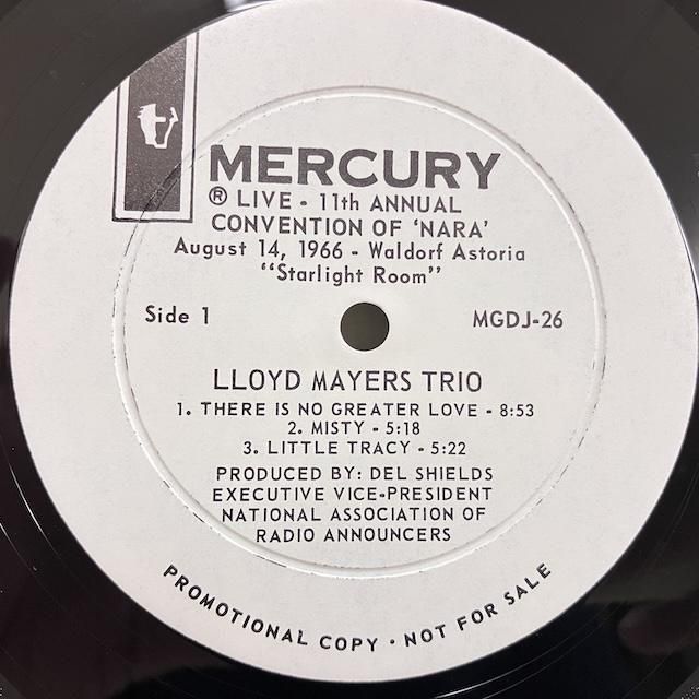 THE LLOYD MAYERS TRIO レコード Lloyd Mayers Trio / Live 11th Annual Convention of NARA MGDJ