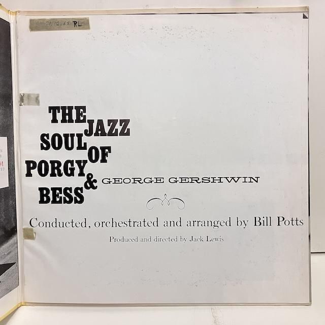 Soul jazz コンピレコード4枚セット売り Bill Potts / The Jazz Soul Of Porgy & Bess Conducted uas5032